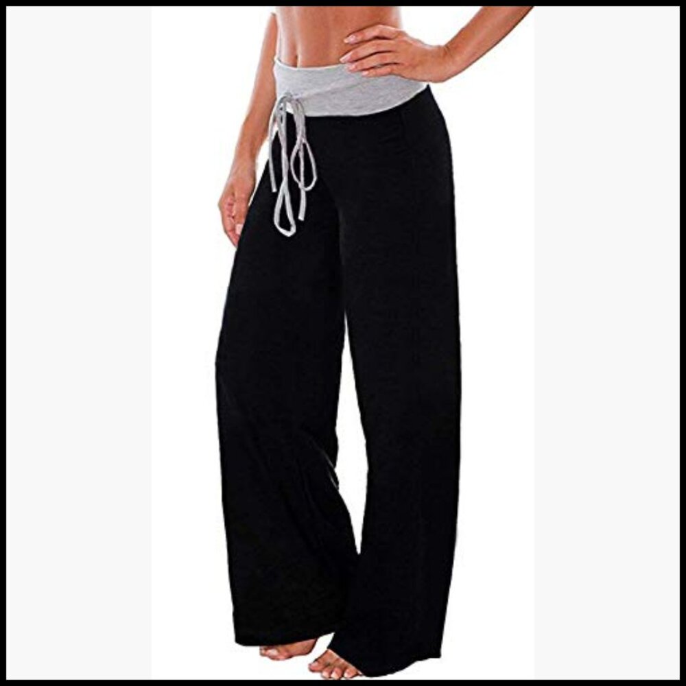 Polyester Cotton Drawstring Wide Leg Palazzo Loun… - image 2